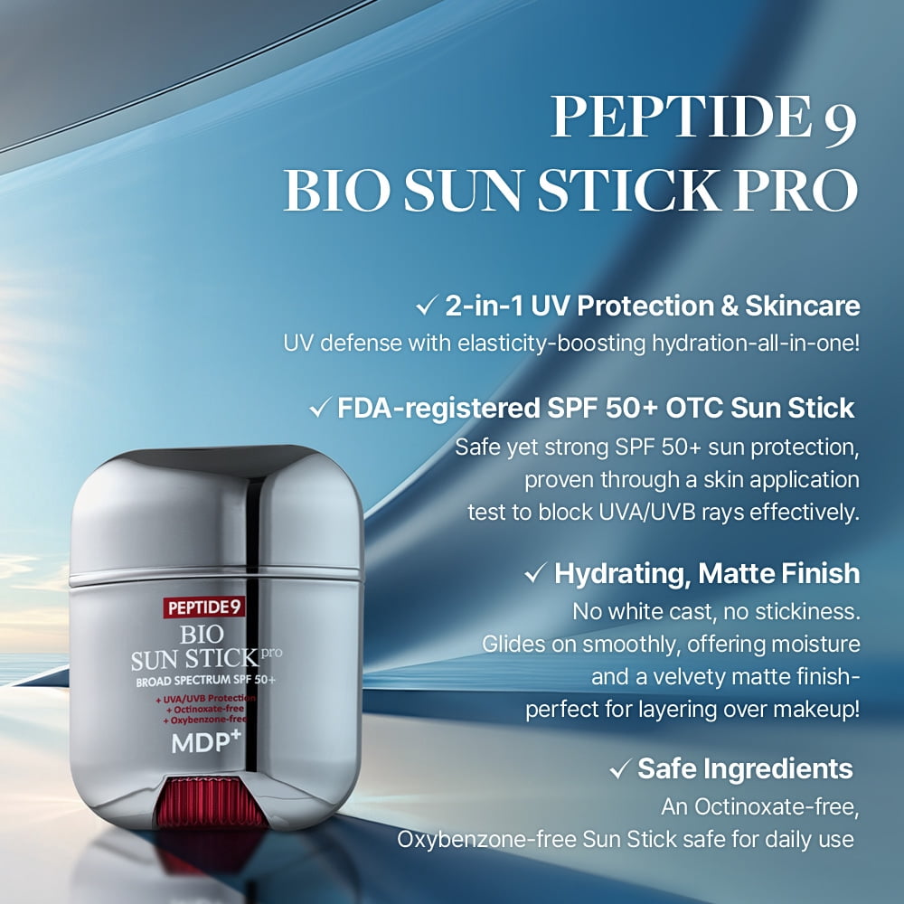 MDP Peptide 9 Bio Sun Stick Pro – Broad Spectrum SPF, Lightweight Sunscreen, 19g