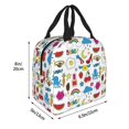 thumbnail image 2 of KLL Summer Print Insulated Lunch Bag Women, Reusable Cute Tote Lunch Box for Adult & Men, Leakproof Cooler Lunch Bags for Work Office Travel Picnic, 2 of 5