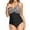Leopard, variant on SWSMCLT Women's Ruched One Piece Swimsuit Sexy Twist Front PrintedBathing Suit Padded Halter Long Torso V Neck Black X-Large