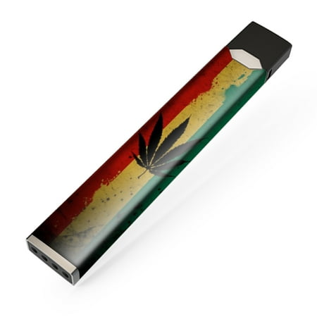 Skin Decal Vinyl Wrap for JUUL Vape stickers skins cover/ Rasta Weed Pot Leaf (Best Personal Vape For Weed)