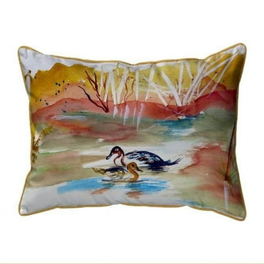 Betsy Drake SN1016 11 x 14 in. Redhead Pair Small Indoor & Outdoor Pillow