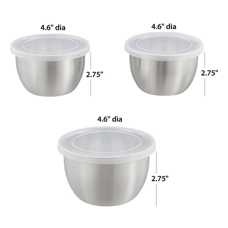 Stainless Steel Mixing Bowls by Finedine (Set of 6) Polished