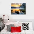 thumbnail image 5 of Nawypu  Lake Wall Art Canvas Picture: Nature Landscape Print Decor Boat Scenery Artwork Sunrise Scenic Painting for Bathroom Bedroom Decor, 5 of 6