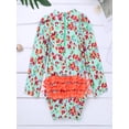thumbnail image 4 of Alvivi Baby Girls One-Piece Swimsuit Long Sleeves Floral Printed Swimwear 3M-24M, 4 of 7