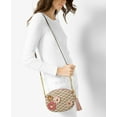 thumbnail image 2 of Michael Kors Flora Appliqué Ginny Medium Messenger Signature Bag, Natural/Luggage, 2 of 4
