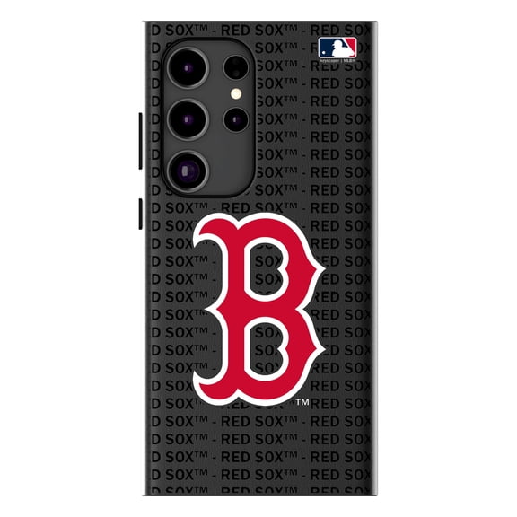 Keyscaper Boston Red Sox Text Backdrop Galaxy Magnetic Bump Case
