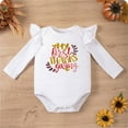 thumbnail image 5 of SUXIAN Baby Girl Thanksgiving Outfit Set Bodysuit Tutu Skirt Headband Clothes Set Holiday Outfit Sets White 80, 5 of 9