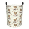 thumbnail image 2 of Uemuo Flower Chicken Pattern Circular Laundry Hamper Basket with handles,Collapsible laundry basket,Large capacity laundry hamper,Laundry Organizer-Small, 2 of 8