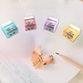 thumbnail image 4 of Taotanxi Two Hole Small-scale Pencil Sharpener 4Pcs,1 Blue, 1 Pink, 1 Purple, 1 Yellow, 4 of 5