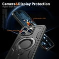 thumbnail image 3 of Rugged Phone Case for Apple iPhone 14 Pro Max, Military Grade Shockproof iPhone 14 Pro Max Case with Ring Holder, Kickstand, TPU & PC Shell MagSafe Compatible iPhone 14 Pro Max Cover, Black, 3 of 5