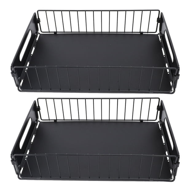 Organizador de Gabinete Extraíbles de 2 piezas, estante de especies Extra Flexibles de Metal para Cocina Debajo del Fregadero, Cajones Deslizables para Almacenamiento y