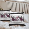 thumbnail image 6 of Halloween Throw Pillow Covers 20x20 Inch Set of 2, Black Horror Skull Roses Spi-der Web Vintage Waterproof Outdoor Pillow Covers, Decorative Cushion Pillowcases for Couch, Sofa, Bed, Garden, Patio, 6 of 9