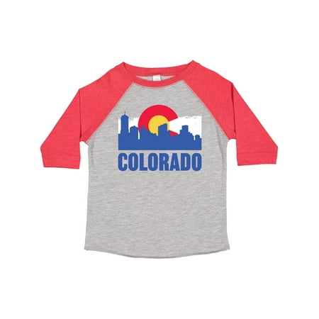 

Inktastic Colorado Flag and Skyline Gift Toddler Boy or Toddler Girl T-Shirt