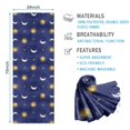 thumbnail image 2 of Blue Gold Sun Moon Star Pattern Hot Yoga Mat Towel Non Slip for Hot Yoga - Quick-Drying Yoga Mat Cover with 4 Corner Pockets with Travel Bag - Hot Yoga Towel Non Slip 74"x26", 2 of 6