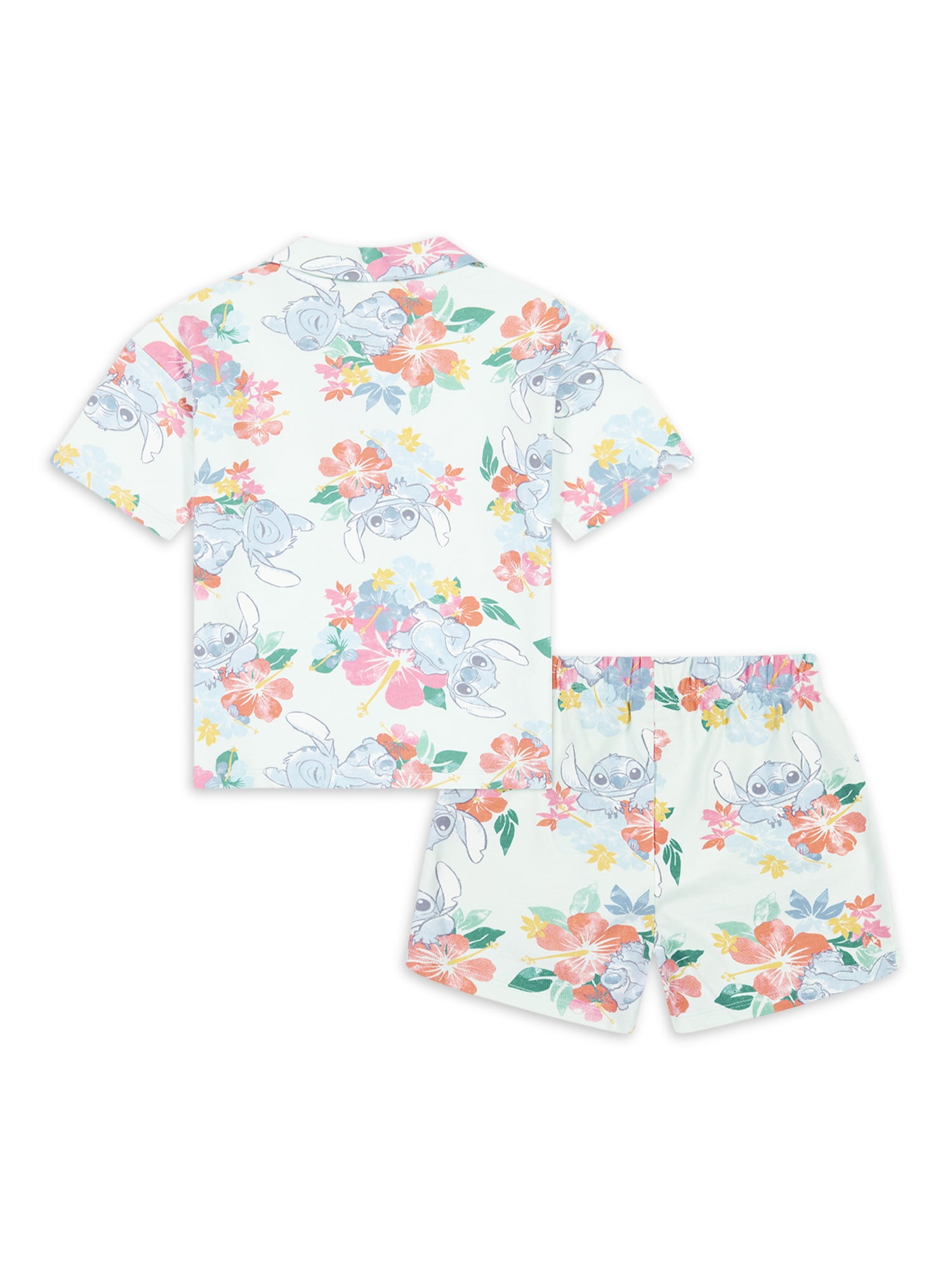 Stitch Toddler Boys’ Resort Shirt and Shorts Set, 2-Piece, Sizes 12M-5T