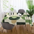 thumbnail image 5 of Yayeee Tablecloths for Rectangular Tables 54 x 72 inch Party Table Cover, Green Circle, 5 of 6