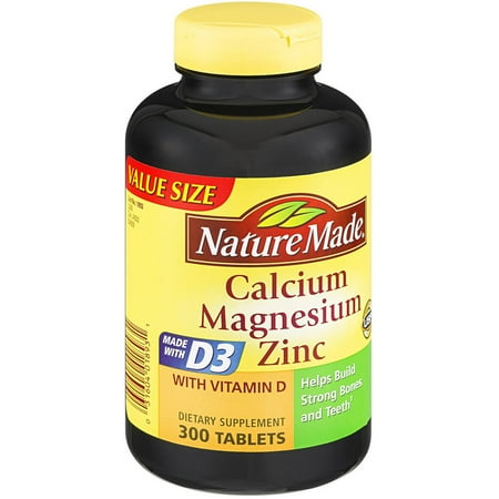 Nature Made Cal Mag Zinc, 300 CT (Pack of 3) (Best Round For 300 Win Mag)