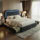 thumbnail image 5 of Yeshouse Estructura de cama Boucle con 2 cajones, plataforma tapizada con cabecero LED y listones de madera maciza. No necesita somier. Ideal para niños y adolescentes, 5 of 7