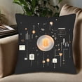 thumbnail image 5 of Set of 2 Decorative Throw Pillow Covers 18x18in - Symbol with Financial & Tech Perfect for Couch Bed or Car, 5 of 8