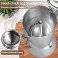 thumbnail image 4 of 2 Cup Thickened Moka Pot 304 Stainless Steel 100ml Italian Espresso Coffee Maker Stovetop CoffeeMakers Mocha Pot Percolator for Induction Stove Classic Cafe Makers Portable for Easy Brewing, 4 of 9