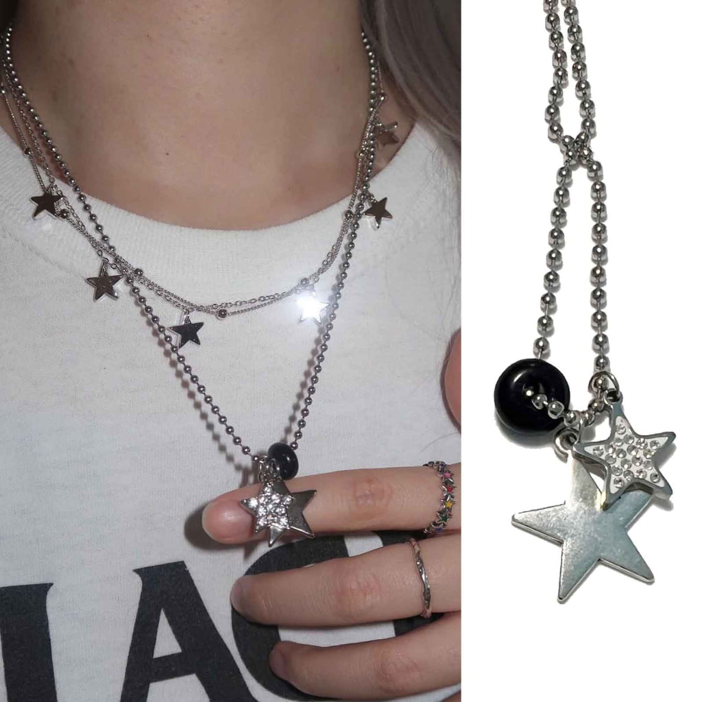 TINYSOME 2023 Star Necklace for Women Vintage Beaded Chains