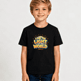 thumbnail image 2 of Boys Graphic T Shirt Light Of The World Quote Short Sleeve Tee Faith Bible Theme 100% Cotton Soft Kids Tops 4-13Y, 2 of 5
