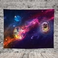 thumbnail image 1 of Tapiz de microtela con cielo estrellado y planetas cósmicos, 150 x 130 cm, 1 of 1
