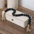 thumbnail image 3 of Mainstays Indoor Oriental Minimalist Tabletop Home Décor Made of Wood Color Black 1" Beads, 3 of 5