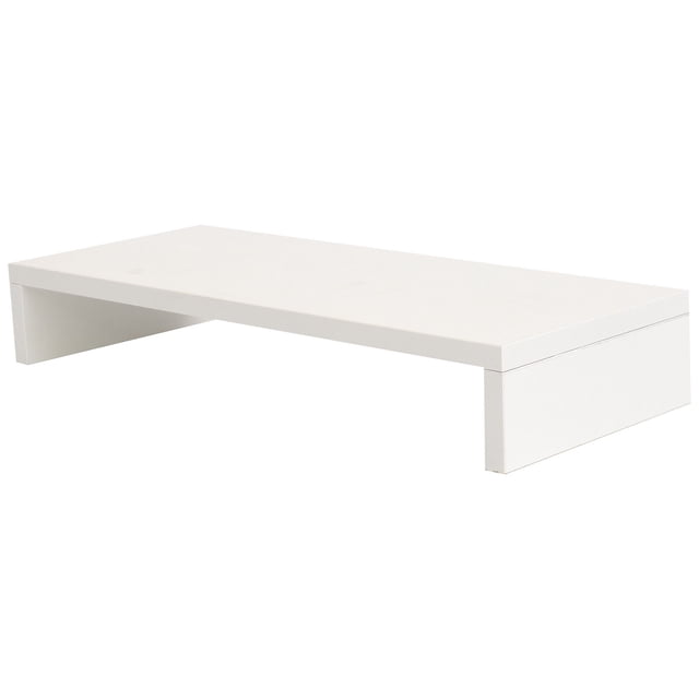 Soporte elevado para monitor de computadora, estante para monitor de escritorio (blanco)
