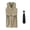 A113 Khaki, variant on Glisme Boys Outfit Set Solid Color Sleeveless V-Neck Shirt With Lighrweight Pants Set Summer Cozy Soft Toddler Kids Boys Outfit Size 3-4 Years Black