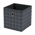 thumbnail image 5 of Mainstays Collapsible Fabric Cube Storage Bins (10.5" x 10.5"), 4 Pack, Gray Windowpane, 5 of 6