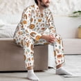 thumbnail image 7 of Susaid cute Rainbow Animal Print Men's Long Sleeve Pajama Set, Two-Piece Button-Down Loungewear PJs Set, Comfortable Sleepwear for Relaxation-X-Large, 7 of 7