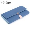 thumbnail image 1 of Cartera para mujer de piel sintética con colgante de hoja, tarjetero, organizador de chequera para teléfono, monedero con cremallera, 1 of 8