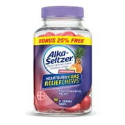 Alka-Seltzer Antacid Tropical Punch Heartburn + Gas Relief Chews, 68 Count