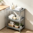thumbnail image 5 of Eolstice Freestanding Gray 3 Layer Plastic Storage Shelf, Multipurpose Organizer Rack, Home Kitchen Pantry Laundry Utility Room Storage Unit, 5 of 6