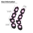 thumbnail image 3 of Bingfone Compression Socks for Women and Men Long Socks for Running Athletic Cycling Nurse-Pink Groovy Disco Ball, 3 of 8