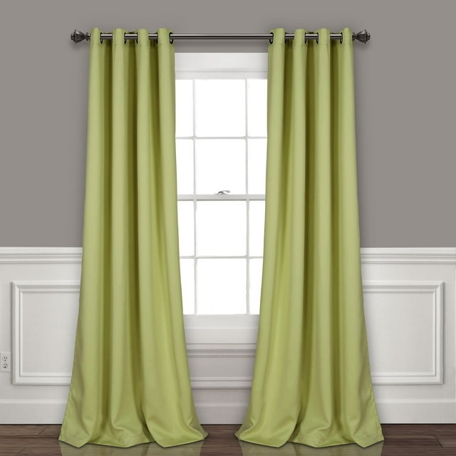 Lush Dcor Isolé Oeillet Occultant Rideau Panneaux Sauge Paire Set 52x84