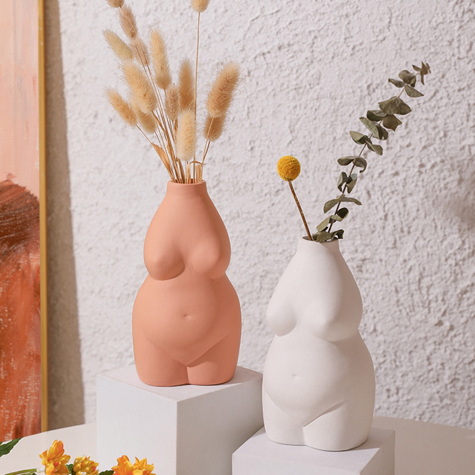 Women Body Vase Art Nude Female Tabletop Flower Pot Modern Statue Home Decor