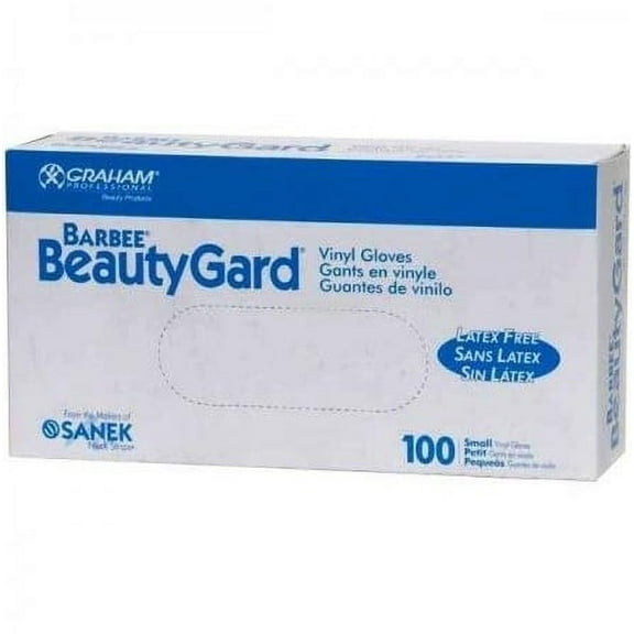 Graham Professional Latex-Free Vinyl Disposable Gloves, Small, 100 Count