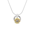 thumbnail image 2 of Delight Jewelry Silvertone Enamel Sun Live Ring Charm Necklace, 18", 2 of 4