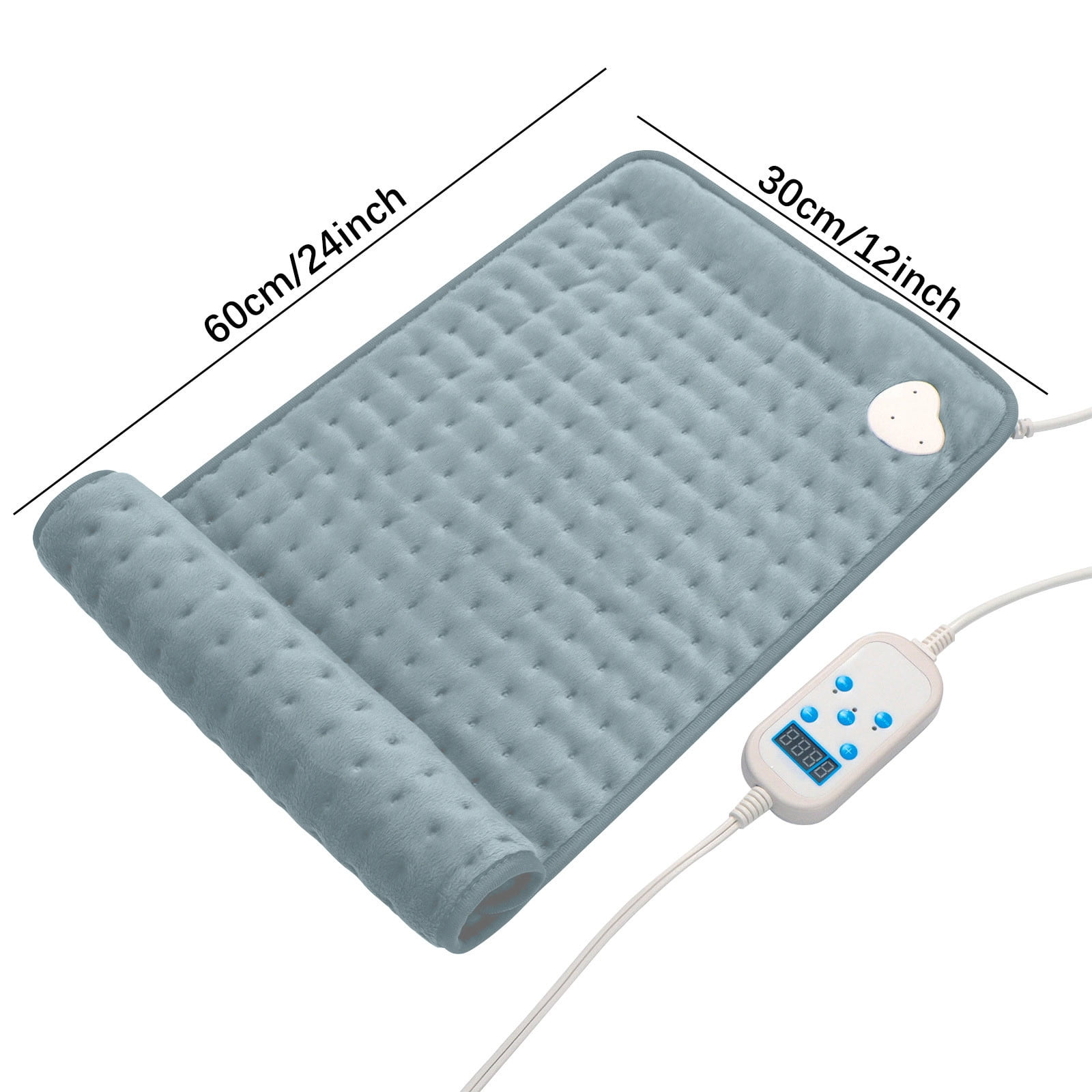 AuroraX Small Electric Blanket Dual Control Heated Blanket,24"x12" Warm and Soft Heated Throw with 6 Heating Levels and 4 Timer Settings,Gifts for Grandma