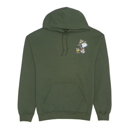 Adventure Snoopy Hike Men's & Big Men's Graphic Hooded Sweatshirt with Long Sleeves, Sizes S-3XL