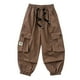 thumbnail image 2 of Odeerbi 5-16 Años Niños Cargo Pantalones Deportivos Jogger Pantalones Primavera Color Sólido Pantalones de Trabajo Sueltos Con Múltiples Bolsillos, 2 of 5