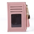 thumbnail image 1 of Cartera de cuero PU para mujer a la moda, tarjetero, Mini monedero con borla de amor (rosa) Likrtyny Para estrenar, 1 of 9