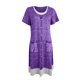 thumbnail image 4 of Vestido de manga corta de dos piezas falso con estampado floral de cuello redondo sexy informal de moda para mujer Fridja bnh313, 4 of 5