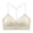 White, variant on Women's Casual Adjustable T-Back Bralette Solid Color Breathable Stretch Microfiber Wireless Everyday Bra Beige