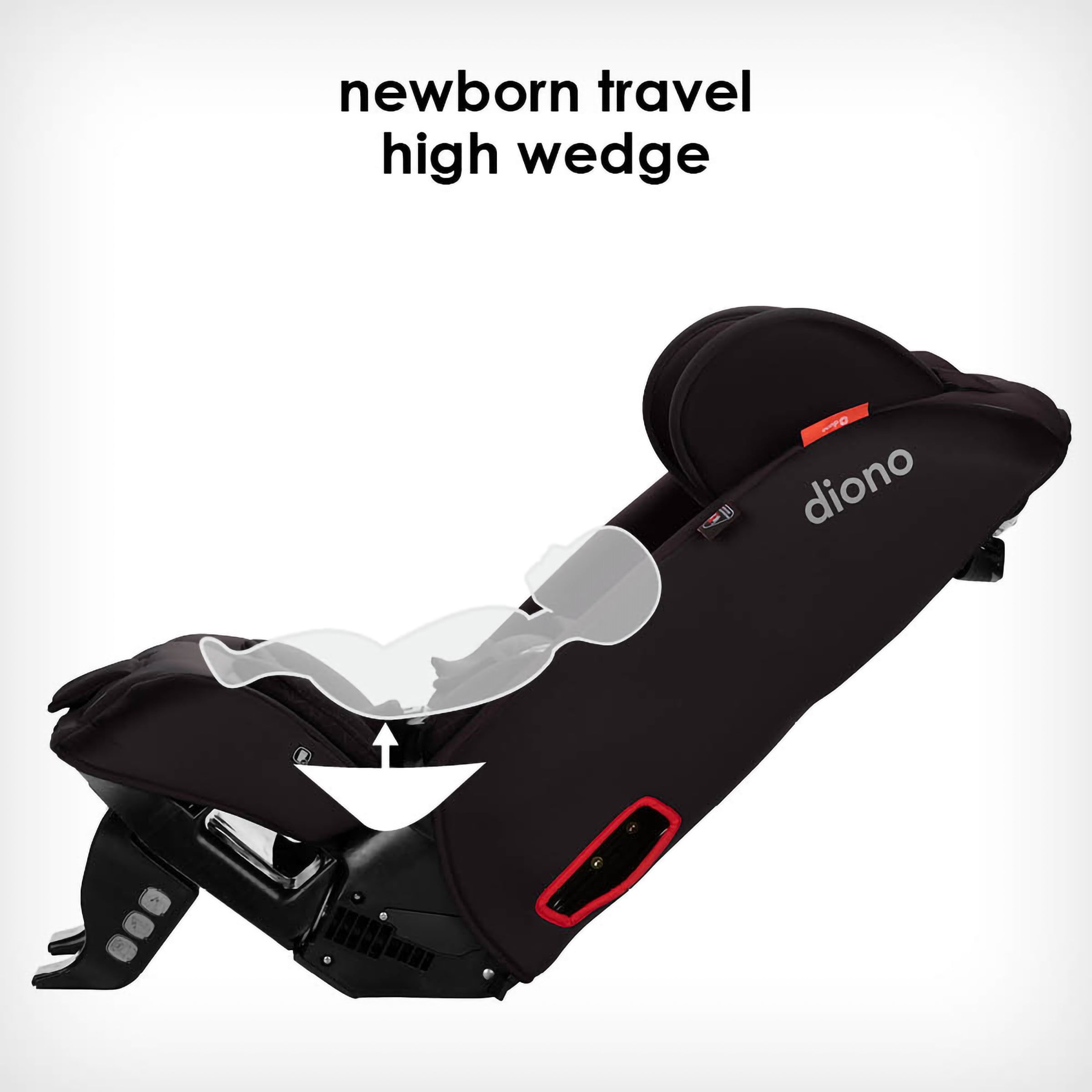 Diono Radian 3RXT All-in-One Convertible Car Seat, Slim Fit 3 Across, Black