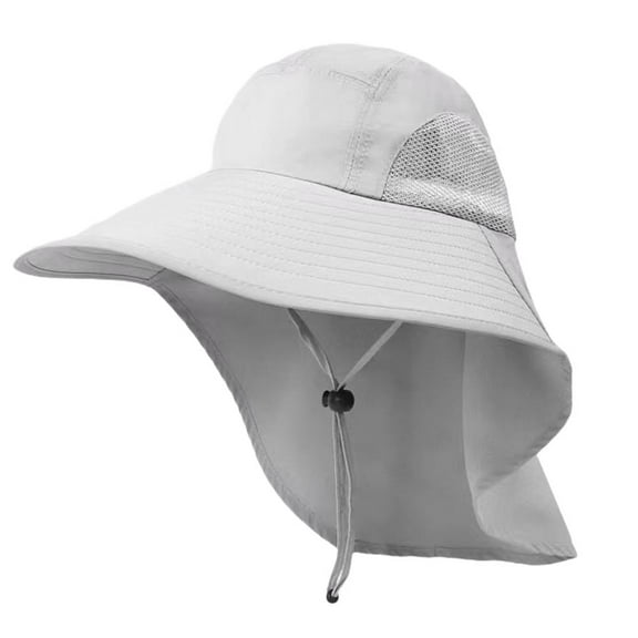RJSQAQE Sun Hat for Men Women with Neck Flap,UPF 50 UV Protective Hiking Fishing Hats,Wide Brim Sun Hat for Women