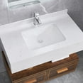 thumbnail image 2 of CoSoTower White Rectangular Undermount Bathroom Sink With Overflow, 2 of 7