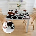 thumbnail image 2 of HAOXIT Print Tablecloth Brown Black Table Cover Rectangle Table Cloth for Home Farmhouse Picnic Dining Table Decor 40*40, 2 of 8